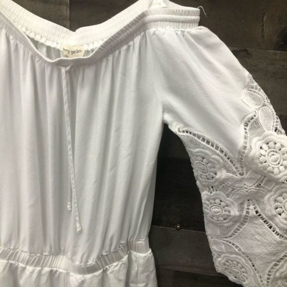Liberty Garden Off Shoulder Lace Romper - Picture 6 of 7